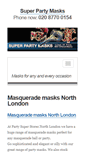 Mobile Screenshot of masquerademasksnorthlondon.co.uk