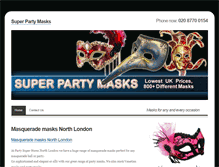 Tablet Screenshot of masquerademasksnorthlondon.co.uk